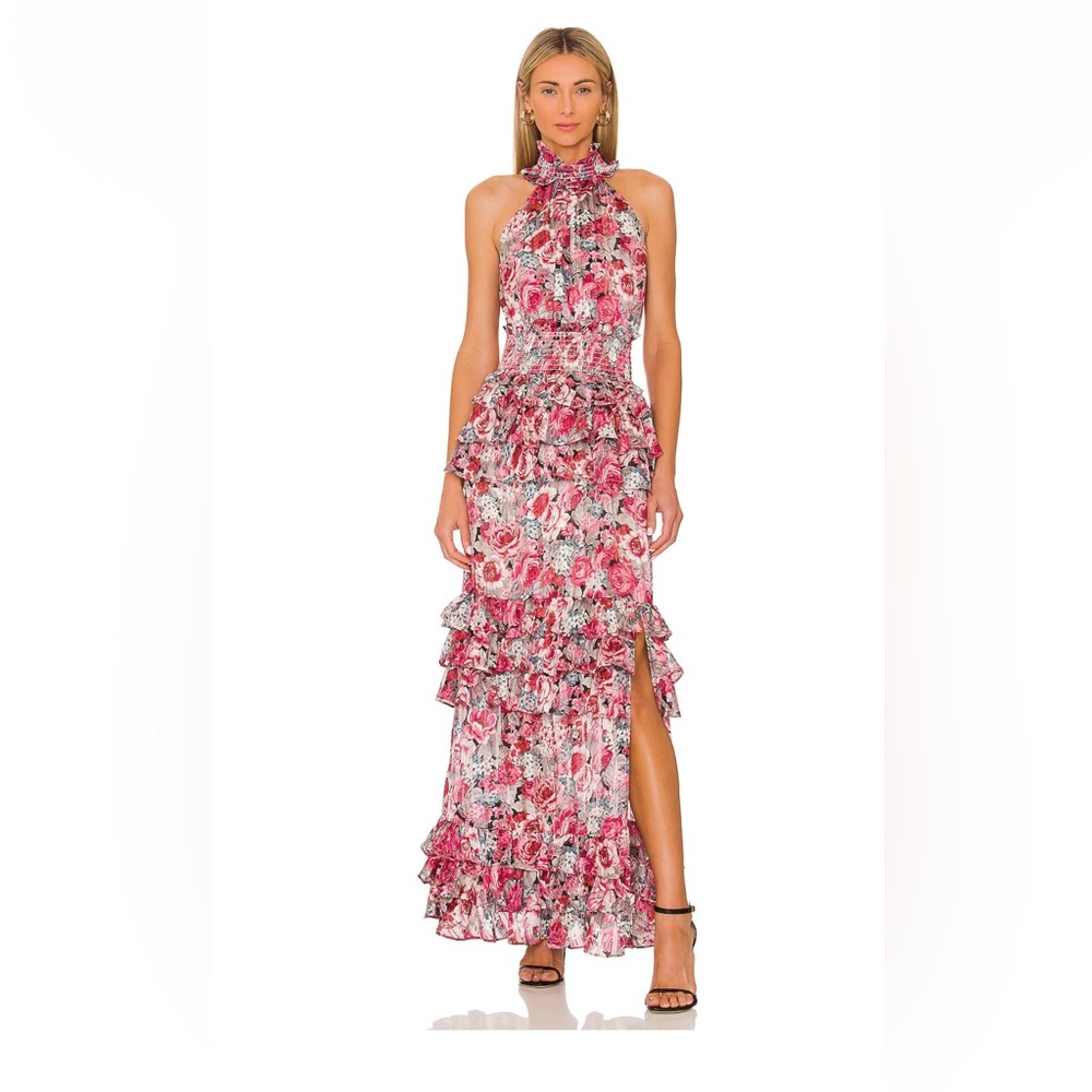 Elliatt Floral Halter Neck Maxi Dress